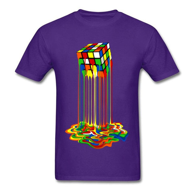 Good Quality Cube T-Shirts Rainbow Abstraction Cube Sheldon Cooper T Shirt