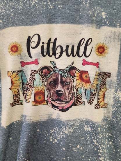 New Custom Pitbull Mom T-shirt - Image #2