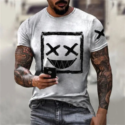 European And American Men's Double XT Shirt Summer Domineering Loose Casual Shirt - Image #3
