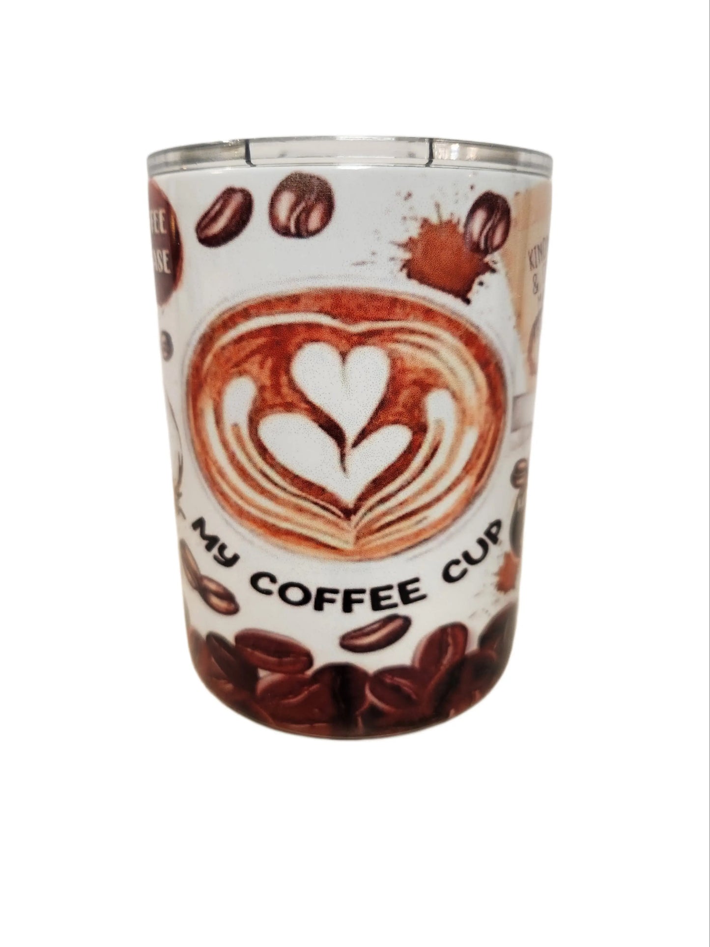 Today, I will drink coffee and smile 10oz coffee tumblers - Image #4