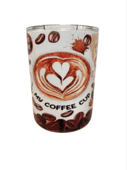 Today, I will drink coffee and smile 10oz coffee tumblers - Image #4