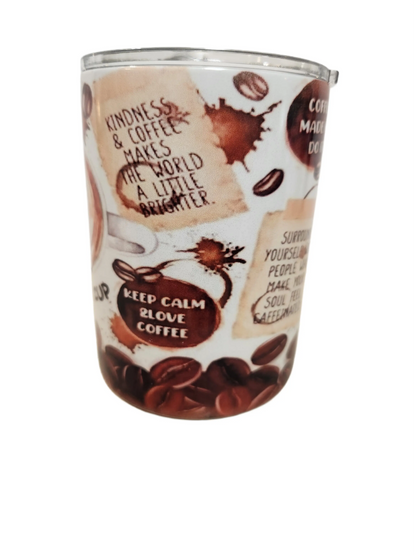 Today, I will drink coffee and smile 10oz coffee tumblers - Image #2
