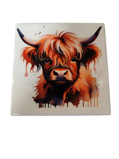 Cute Heifer 4 inch Table Coasters - ALittleDisAnDat.com