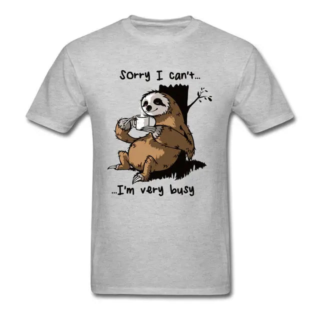 Very Busy Sloth T Shirt Men's - Image #5