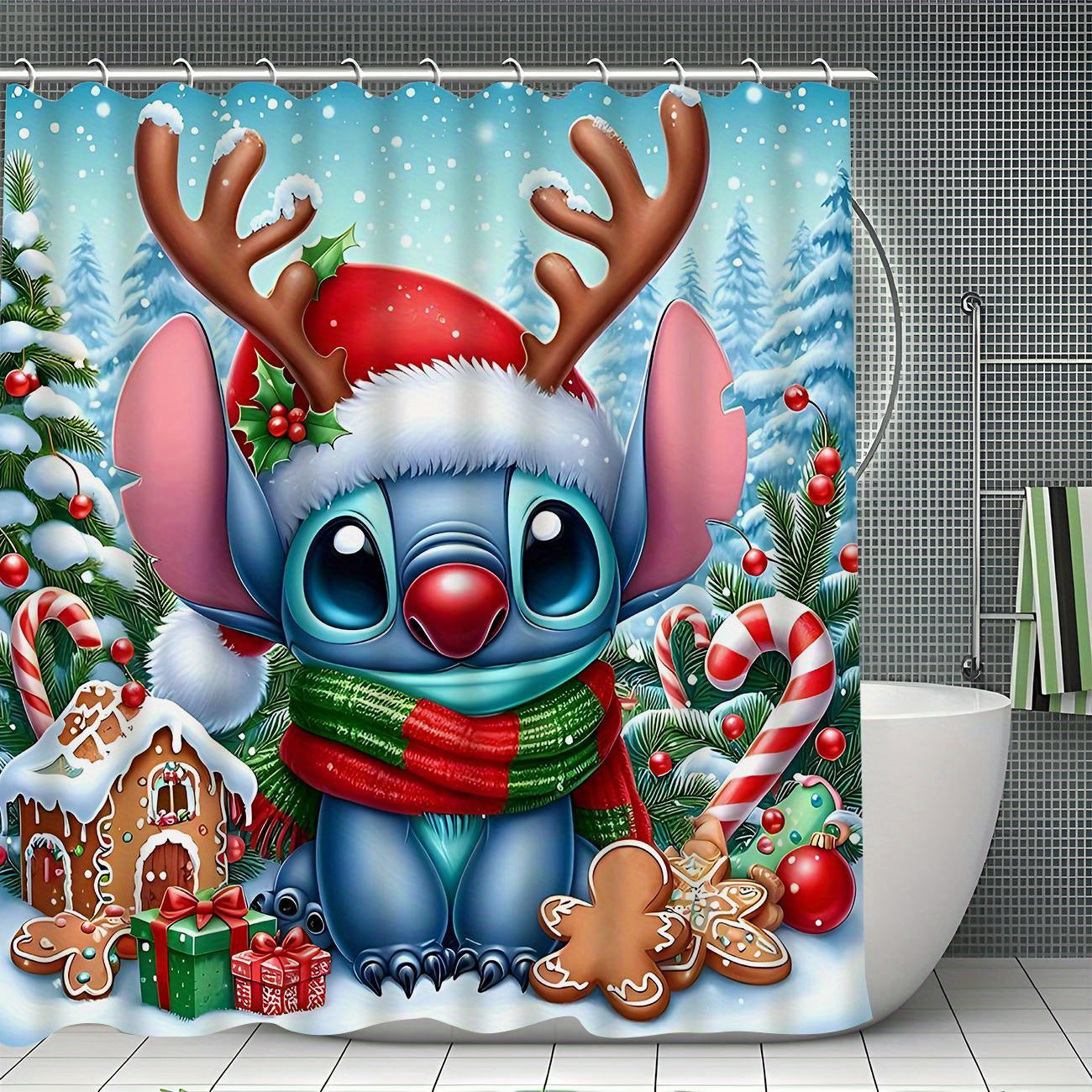 https://alittledisandat.com › products › festive-stitch-shower-curtain-set-with-rugs-hooks1728986668004 variants4