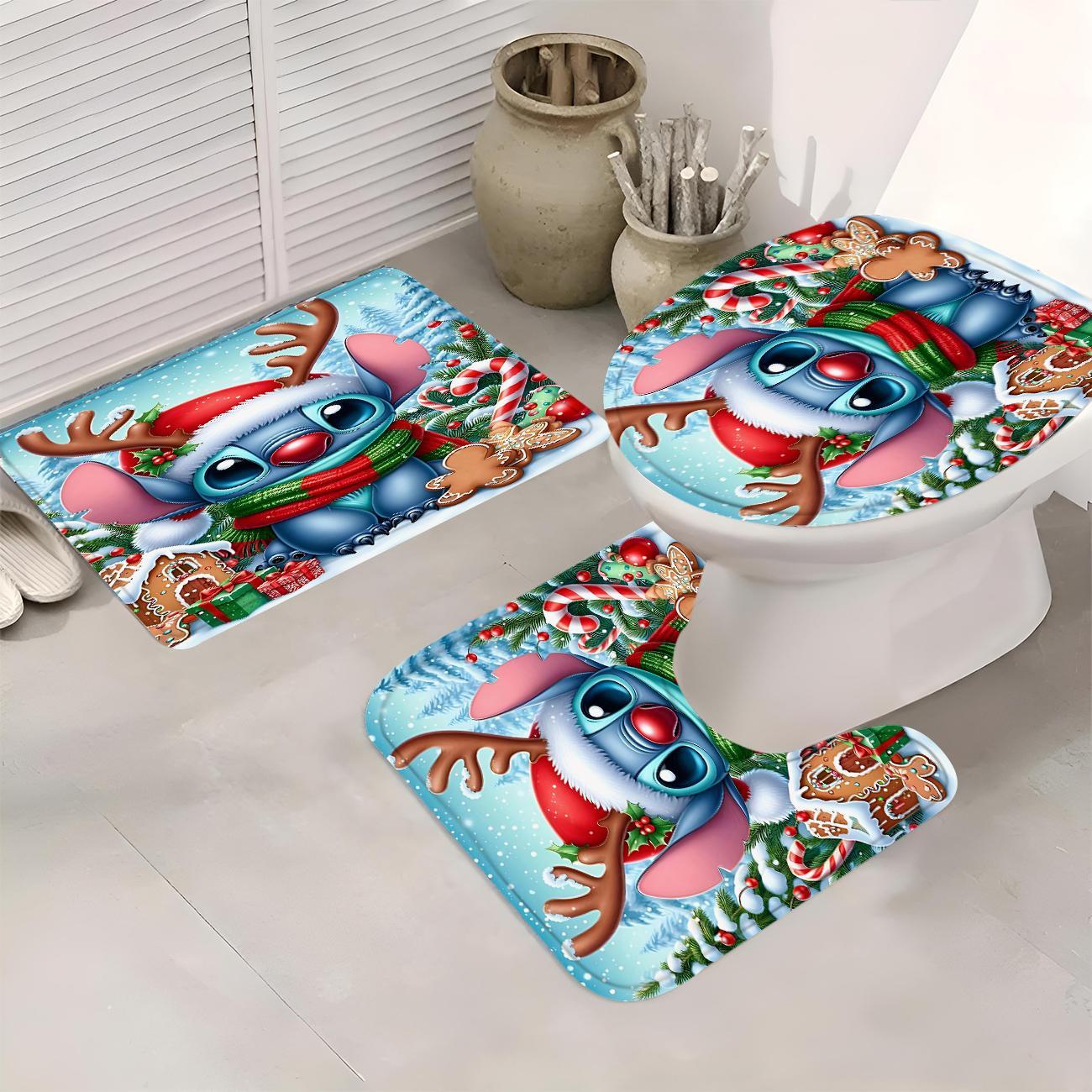 https://alittledisandat.com › products › festive-stitch-shower-curtain-set-with-rugs-hooks1728986668004 image5