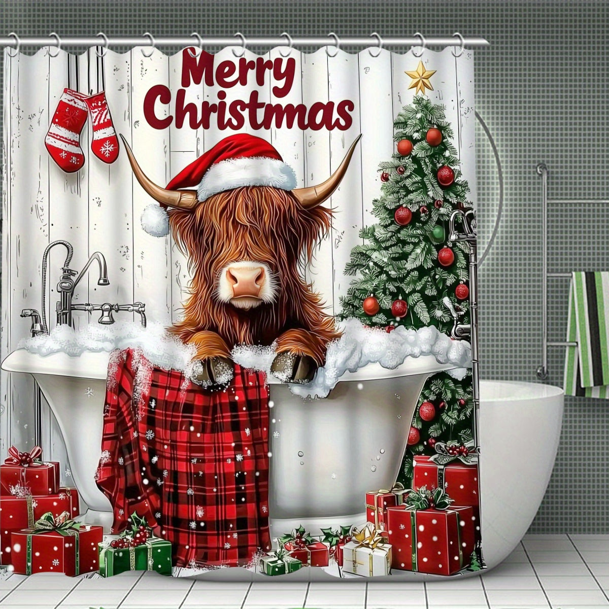 https://alittledisandat.com › products › festive-4pc-shower-curtain-mat-set-waterproof-holiday-decor1730107469896 image1