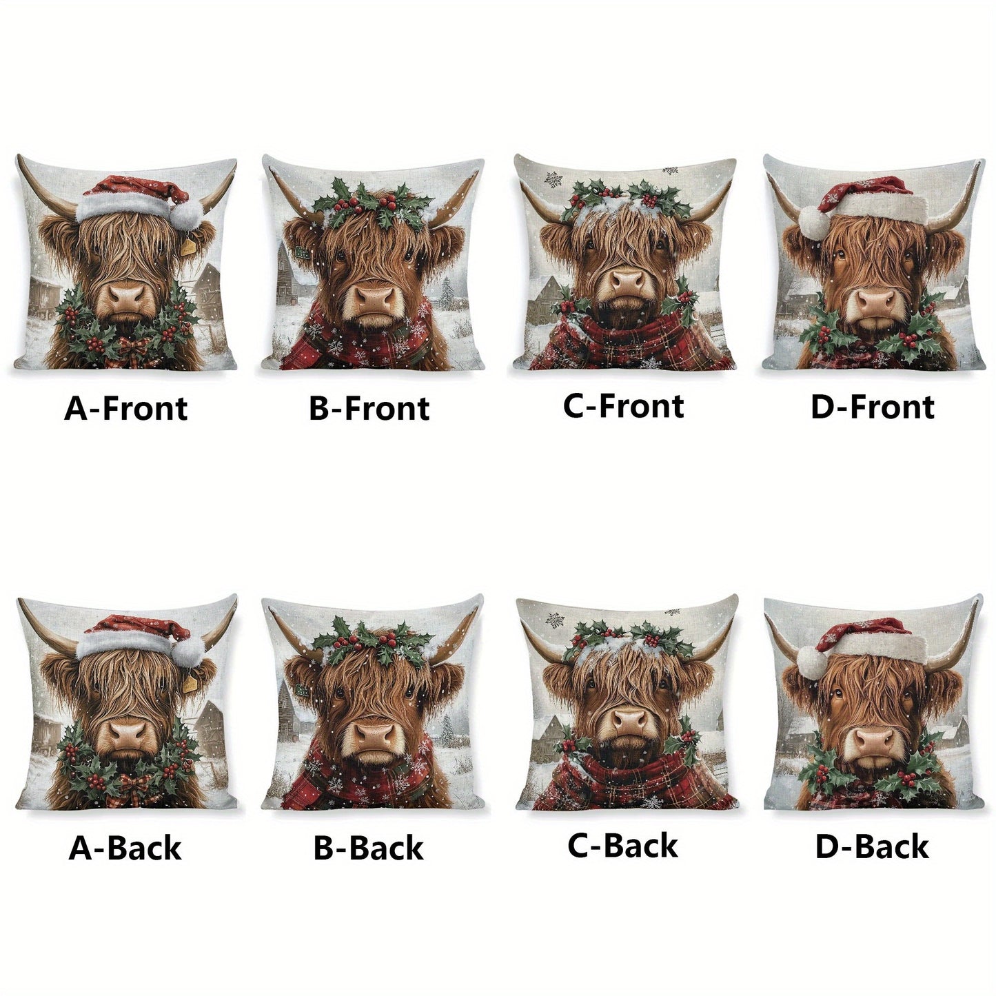 https://alittledisandat.com › products › festive-highland-cow-christmas-pillow-covers-4pack-18x181730107299696 image4