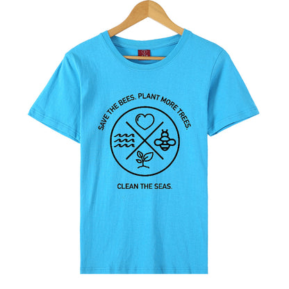 Women's Save the bee's sea's Tree's [short-sleeved T-shirts