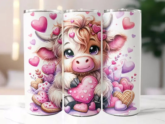 Cute heifer Valentine Tumbler - Image #1