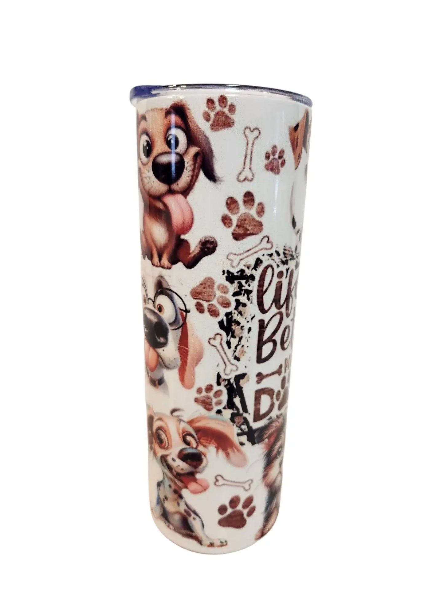 Life is better with dogs 20oz Tumblers - Image #2