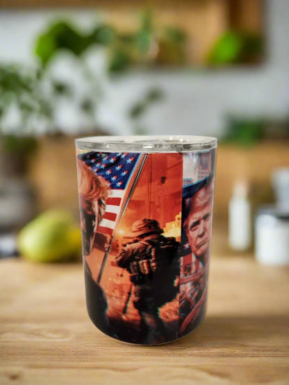 10oz American Patriot tribute double-walled insulated coffee Tumblers - Image #4