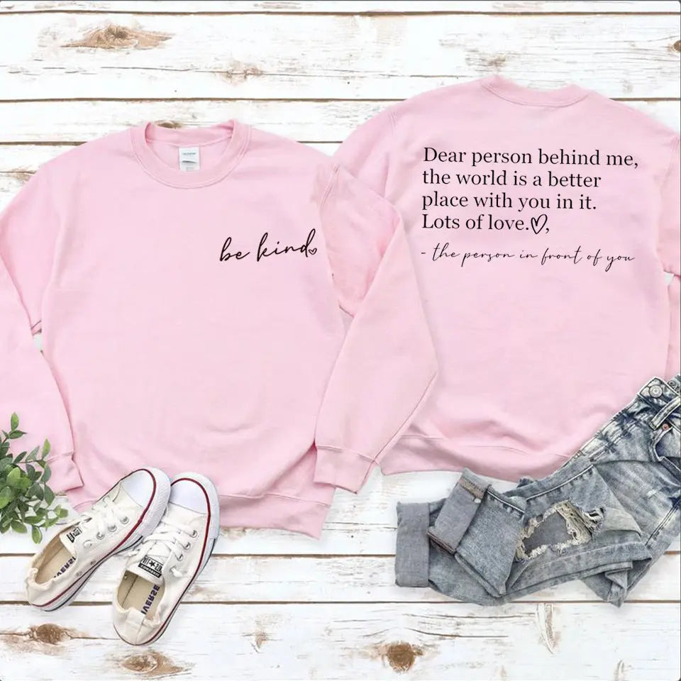 Be Kind  Women's Blessing Inspirational Sweatshirt - Image #3