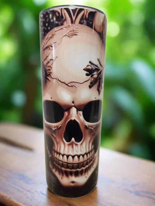 Skull 20oz Double Insulated Tumbler - ALittleDisAnDat.com