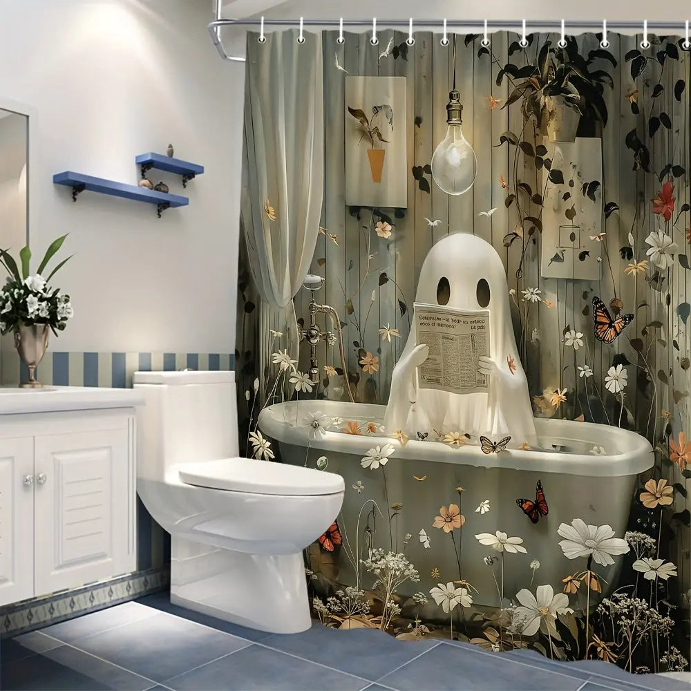 https://alittledisandat.com › products › cute-ghost-floral-halloween-shower-curtain-708-square1725388725938 image1