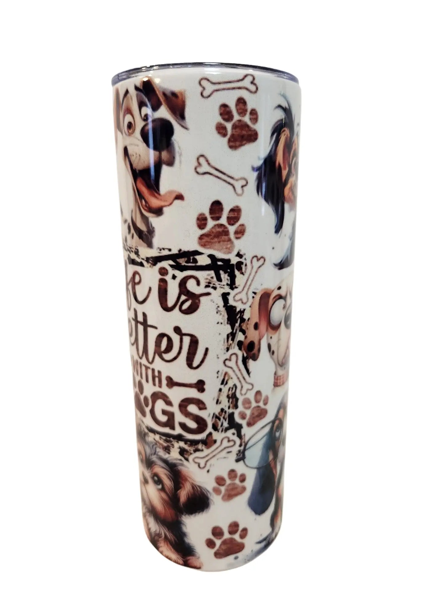 Life is better with dogs 20oz Tumblers - Image #6