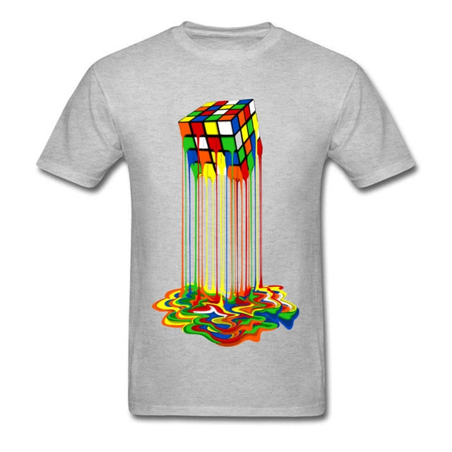 Good Quality Cube T-Shirts Rainbow Abstraction Cube Sheldon Cooper T Shirt