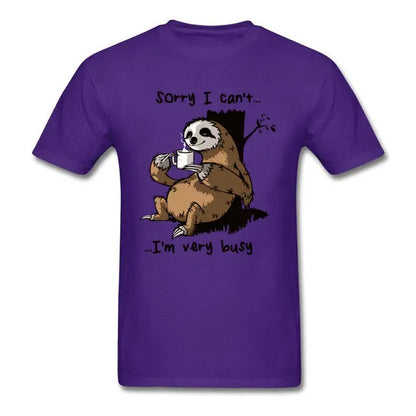 Very Busy Sloth T Shirt Men's - Image #8