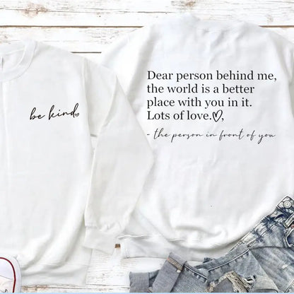 Be Kind  Women's Blessing Inspirational Sweatshirt - Image #2