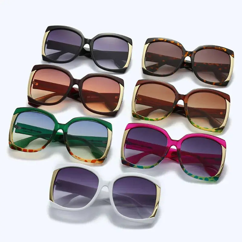 Luxury Brand Square Sunglasses For Women Retro Vintage Oversized Gradient Sun Glasses - Image #5