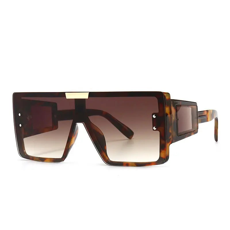 Large frame sunglasses with widened legs and patch sunglasses - Image #8