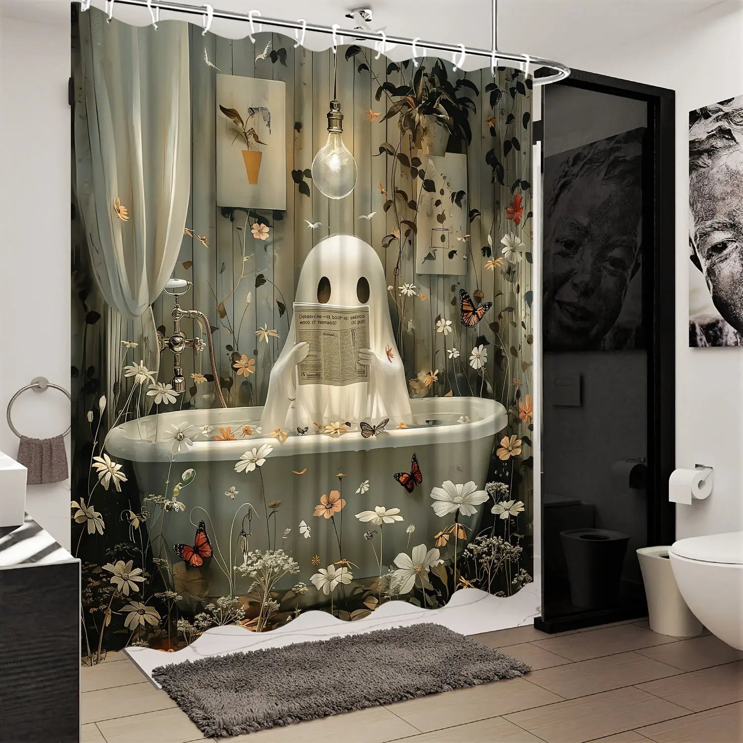 https://alittledisandat.com › products › cute-ghost-floral-halloween-shower-curtain-708-square1725388725938 image3