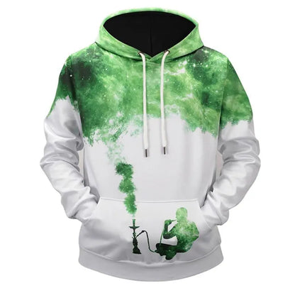 Men's 3D Space Printed Hoodies Pullover - Image #1