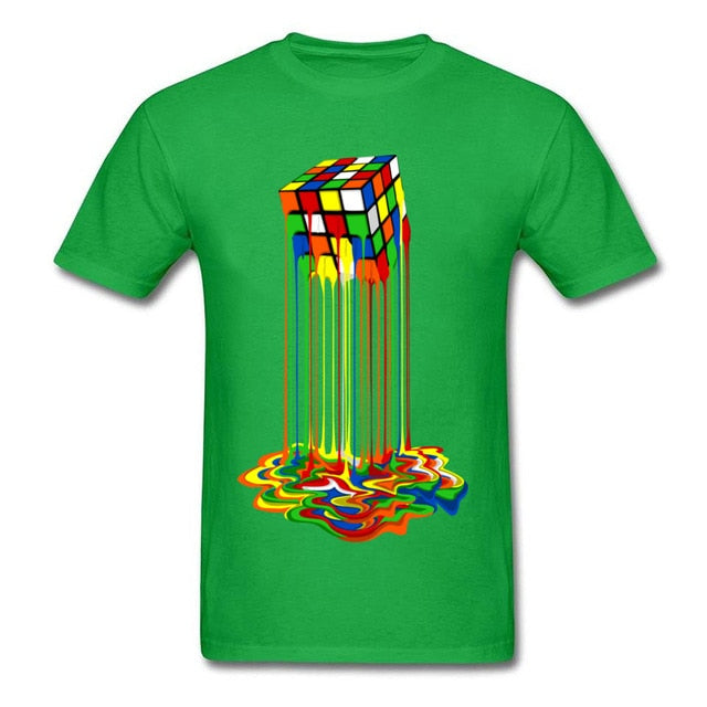 Good Quality Cube T-Shirts Rainbow Abstraction Cube Sheldon Cooper T Shirt