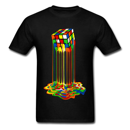 Good Quality Cube T-Shirts Rainbow Abstraction Cube Sheldon Cooper T Shirt