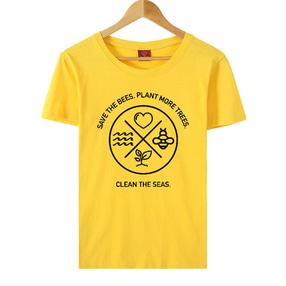 Women's Save the bee's sea's Tree's [short-sleeved T-shirts