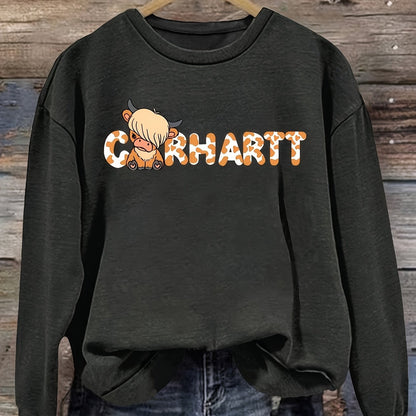 https://alittledisandat.com › products › chic-warm-cow-letter-print-womens-sweatshirt1722629272813 variants10