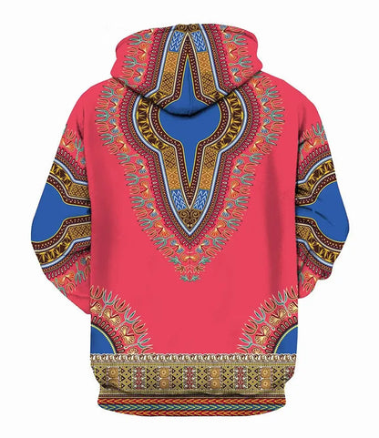 Dashiki Print Hoodie Pullover Men Casual 3D Hoodies Sweatshirts - Image #2