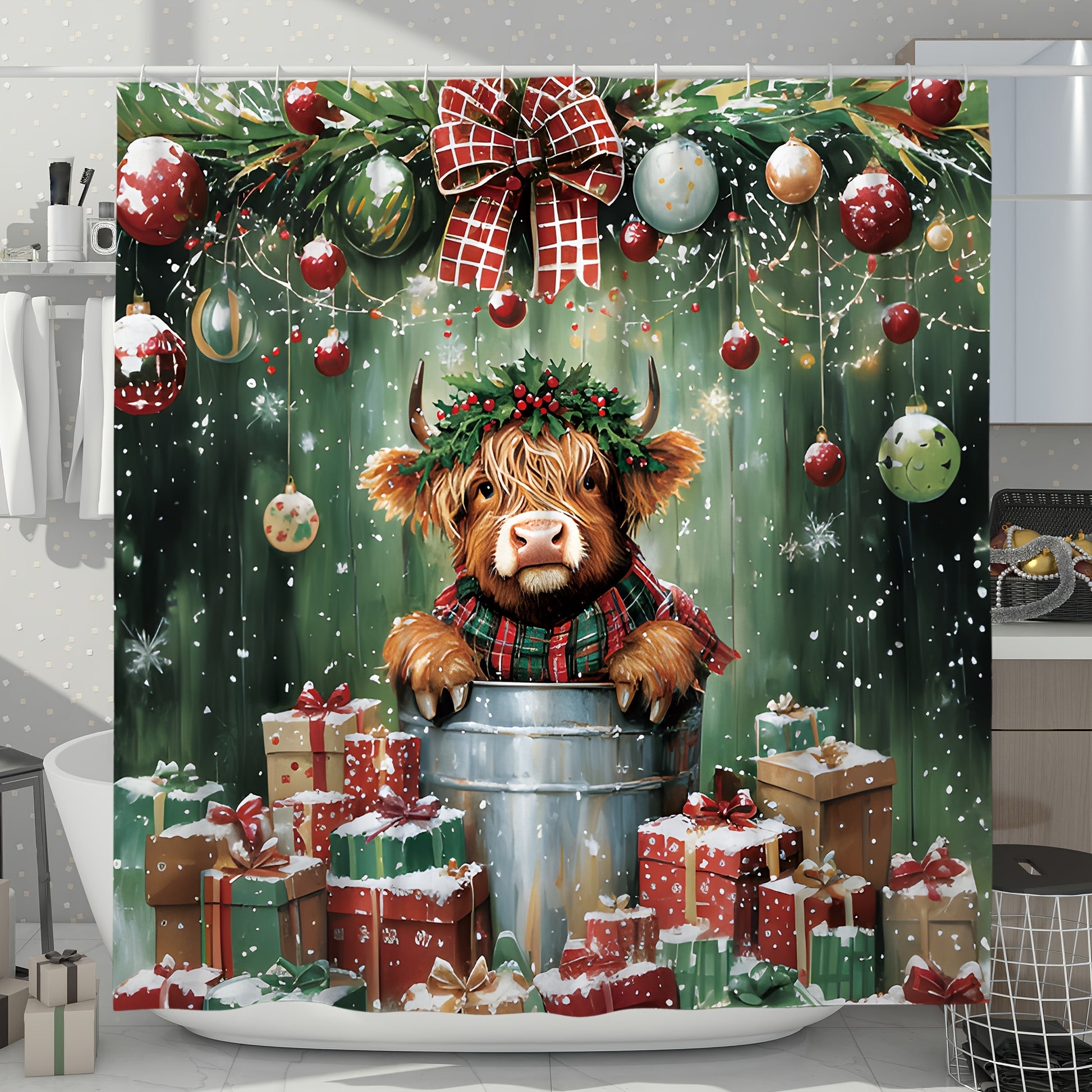 https://alittledisandat.com › products › highland-cow-christmas-shower-set-with-bath-mat-hooks1728986742599 image7