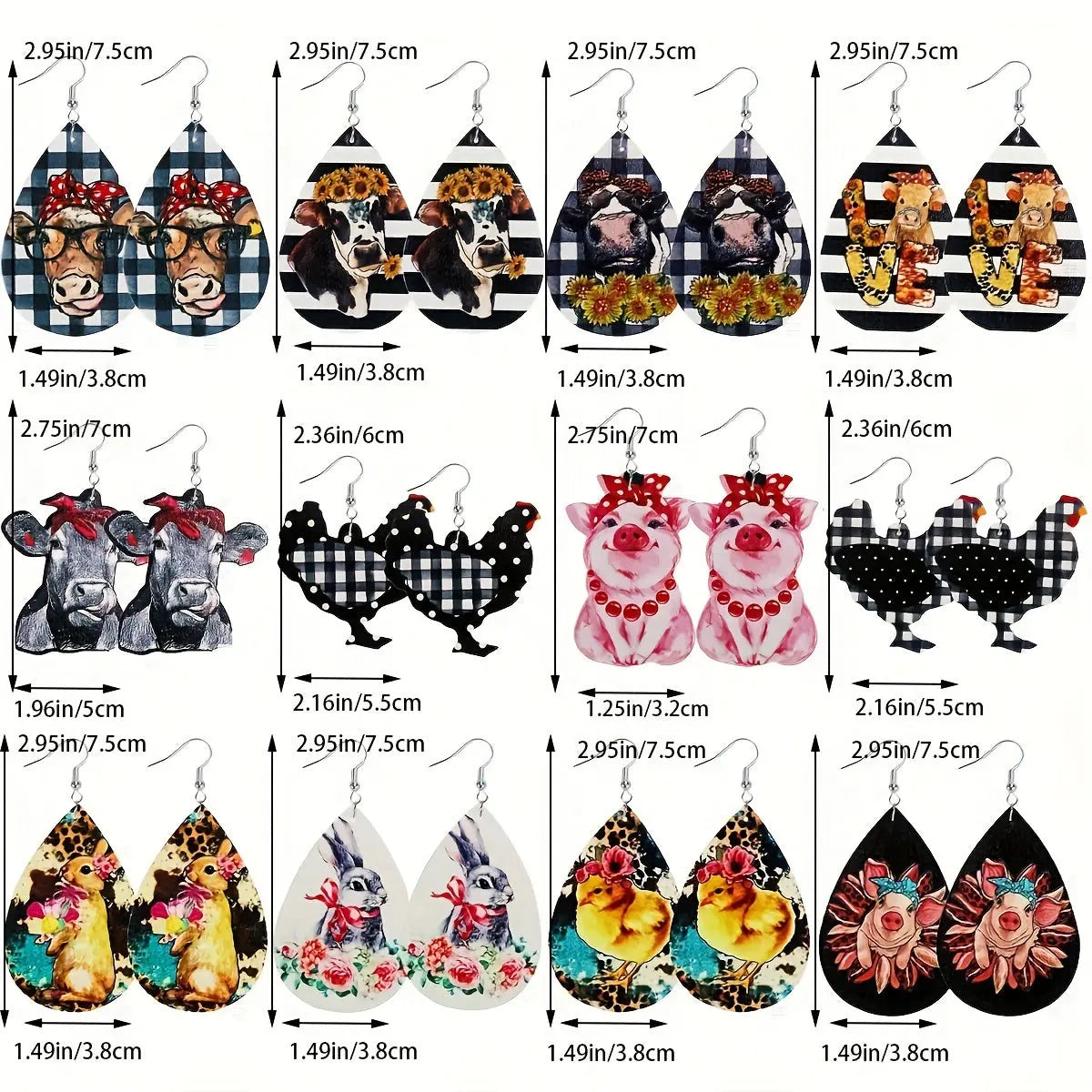 https://alittledisandat.com › products › 12-pairs-pu-leather-hook-earrings-bull-chicken-pig-rabbit-pattern-animal-ear-jewelry-creative-personality-gift-for-women-girls1716148307793 image4