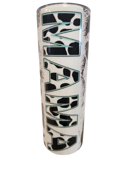 Custom Mama Cow print 20oz Tumbler - Image #1