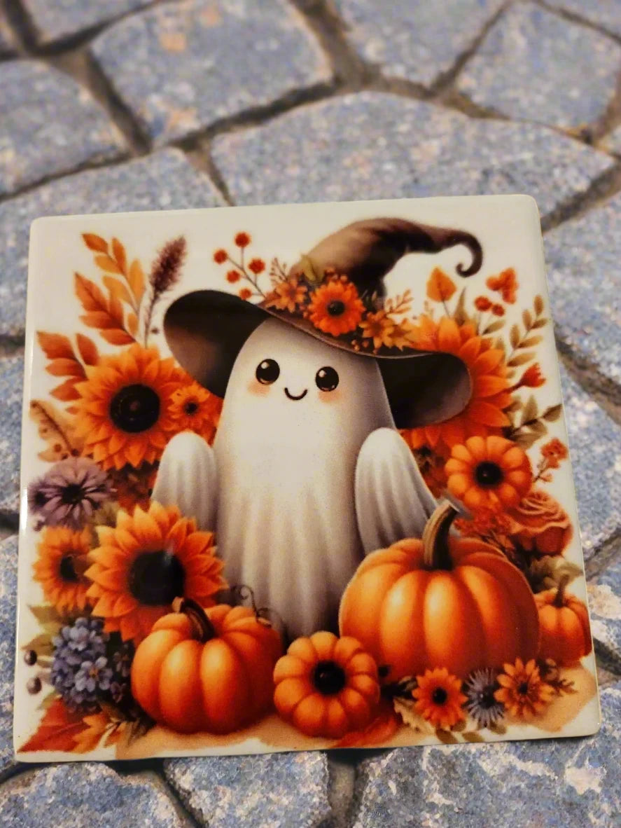 Boo scary fall time 4in Coasters - Image #5