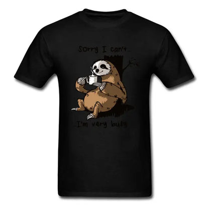 Very Busy Sloth T Shirt Men's - Image #2