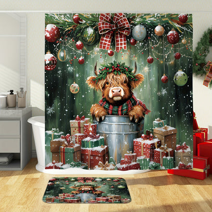 https://alittledisandat.com › products › highland-cow-christmas-shower-set-with-bath-mat-hooks1728986742599 image2