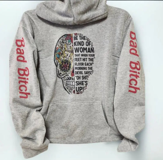 Bad Btch Skull women's Hoodies A Little Dis An Dat