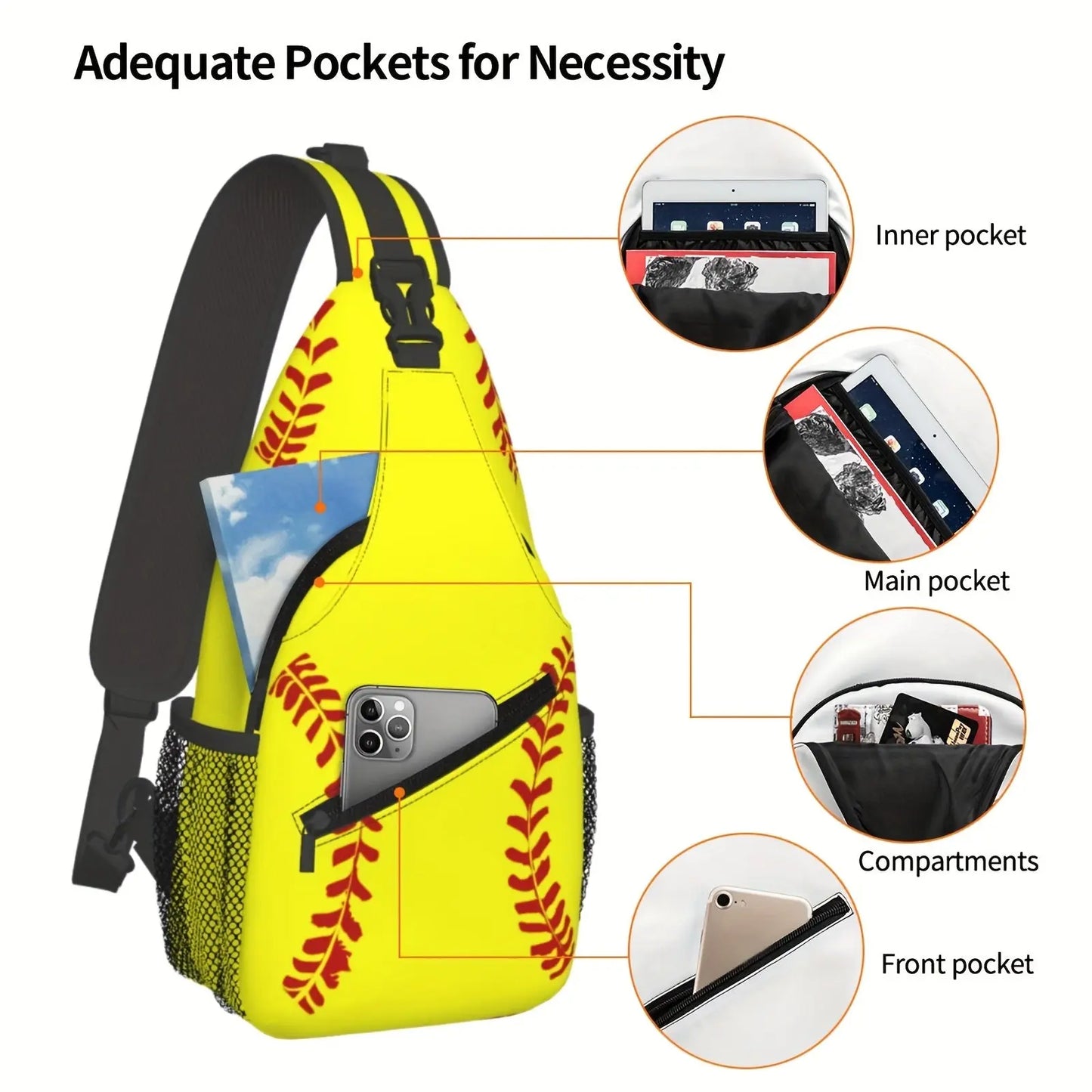 https://alittledisandat.com › products › bright-yellow-softball-print-sling-bag-adjustable-straps-image4