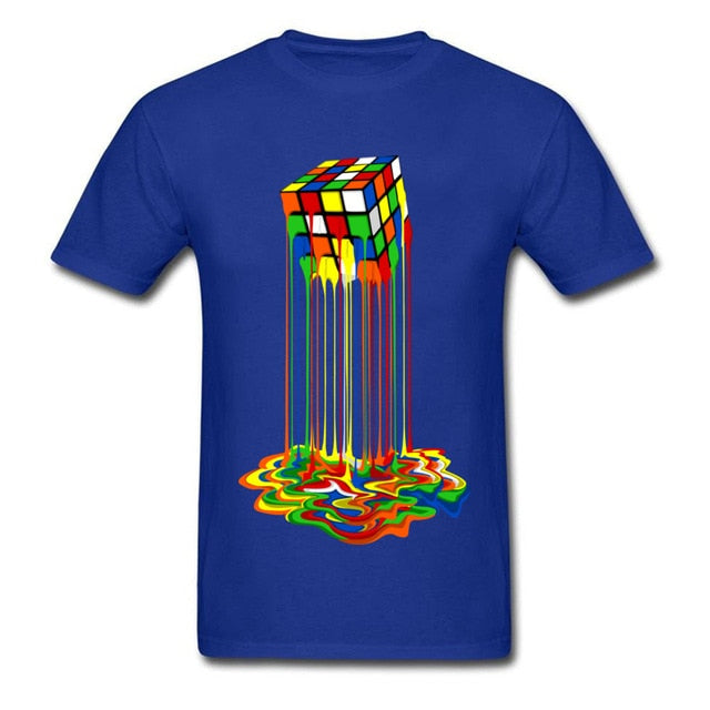 Good Quality Cube T-Shirts Rainbow Abstraction Cube Sheldon Cooper T Shirt