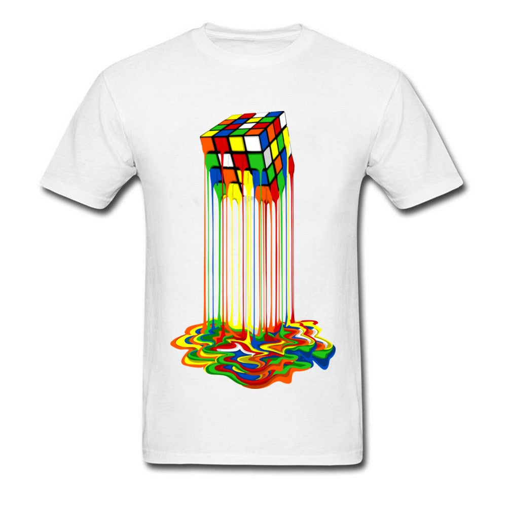 Good Quality Cube T-Shirts Rainbow Abstraction Cube Sheldon Cooper T Shirt