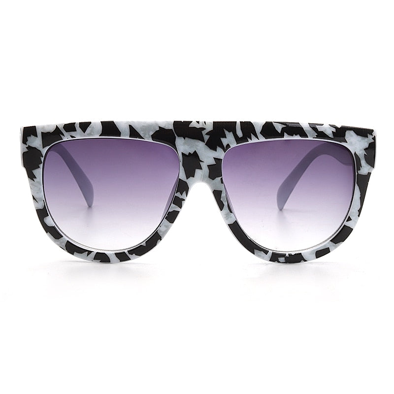 Oversized Sunglasses Women Unique Cow Colorful Retro Square Sunglasses