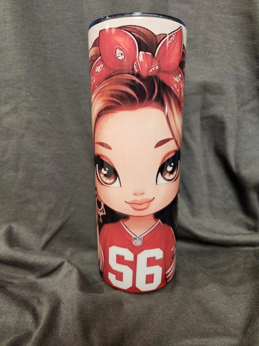 Cheer team, girl sf 20oz Tumblers - Image #1