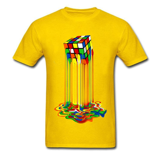 Good Quality Cube T-Shirts Rainbow Abstraction Cube Sheldon Cooper T Shirt