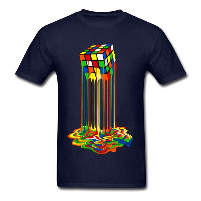 Good Quality Cube T-Shirts Rainbow Abstraction Cube Sheldon Cooper T Shirt