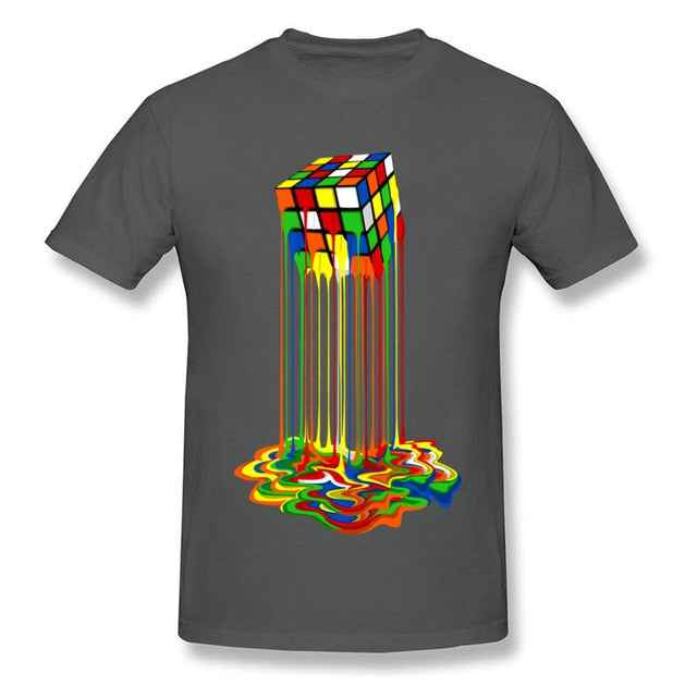 Good Quality Cube T-Shirts Rainbow Abstraction Cube Sheldon Cooper T Shirt