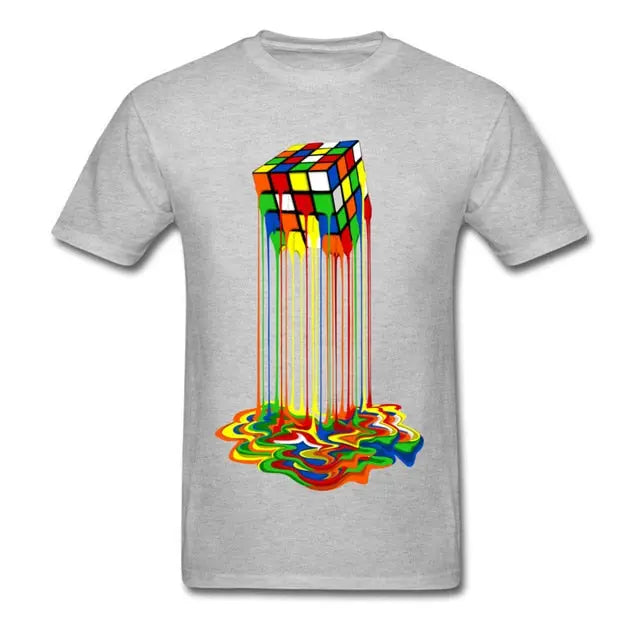 Good Quality Cube T-Shirts Rainbow Abstraction Cube Sheldon Cooper T Shirt A Little Dis An Dat