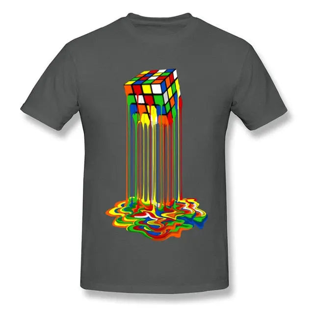 Good Quality Cube T-Shirts Rainbow Abstraction Cube Sheldon Cooper T Shirt A Little Dis An Dat