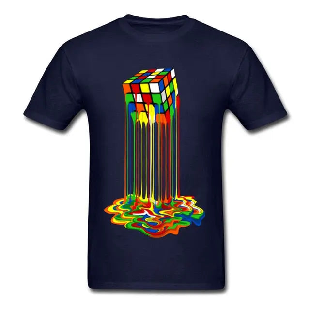 Good Quality Cube T-Shirts Rainbow Abstraction Cube Sheldon Cooper T Shirt A Little Dis An Dat